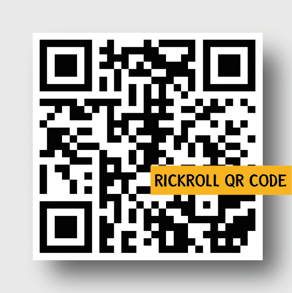 rickroll qr code sticker Waterproof Sticker 3 Bumper Sticker Vinyl Decal