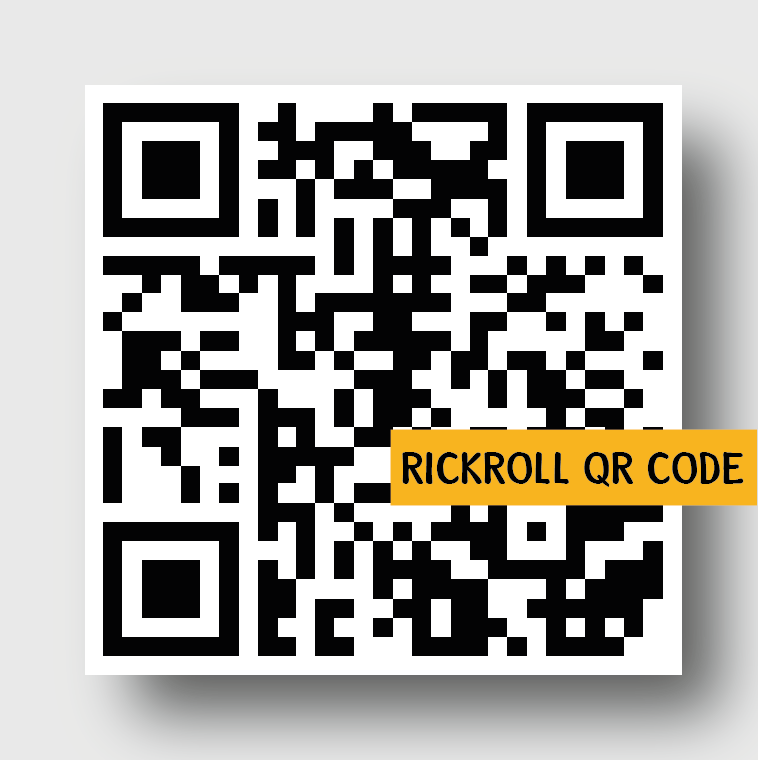 rickroll qr code | Poster
