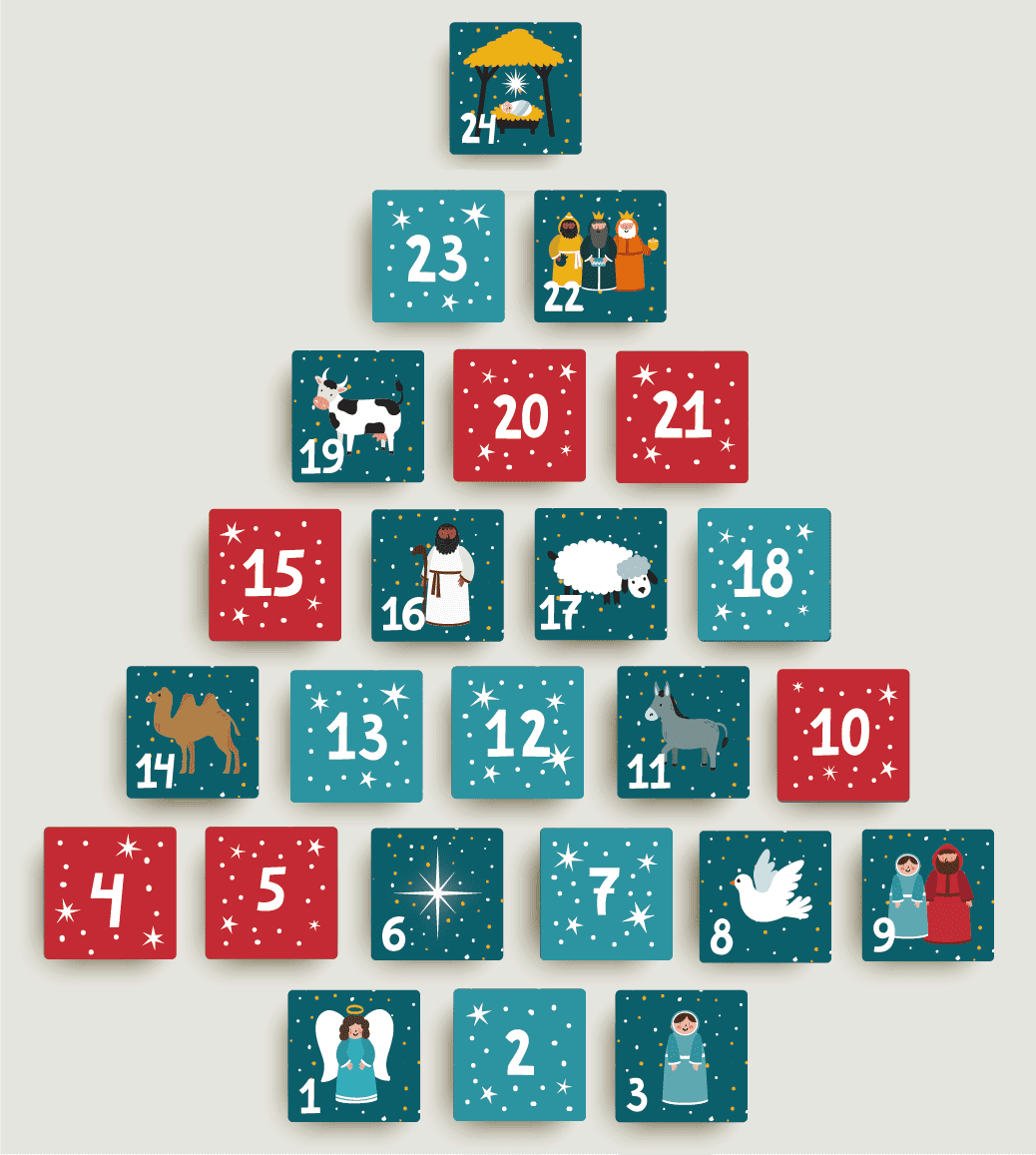 Advent Calendar Stickers - Nativity - - thestickersite.com